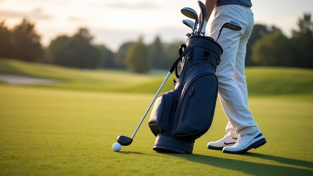 The image shows a selection of stylish golf bags suitable for women, illustrating choices for best ladies golf bags.